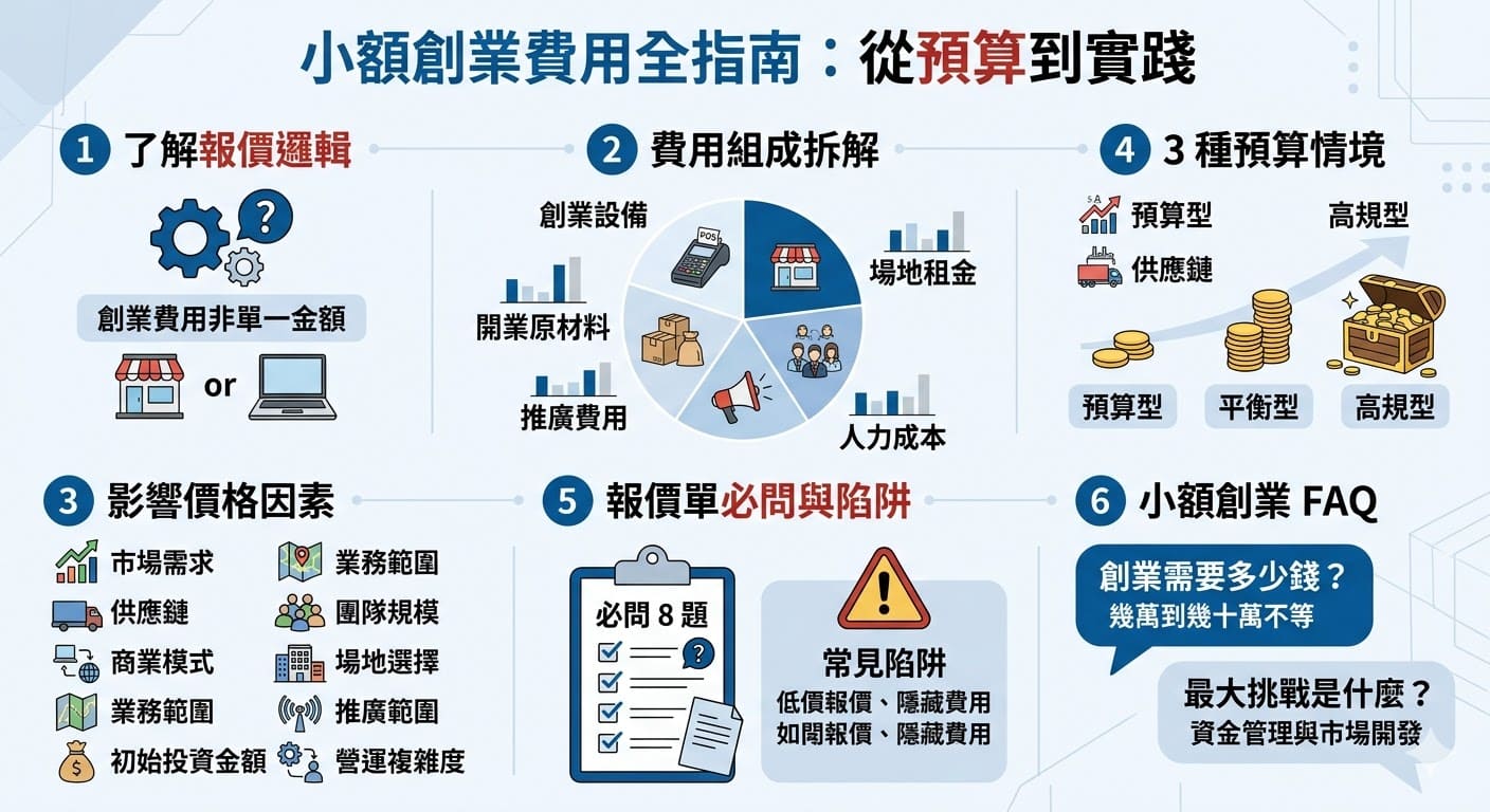 小額創業通常需要較少的資金投入，但創業者仍需了解各項費用的構成。本文將詳細解析小額創業的費用組成，從設備、場地租金到營運成本等，幫助創業者有效規劃預算並避免不必要的支出。我們還將深入探討影響小額創業價格的多個因素，以及如何根據不同預算選擇最適合的創業方案。了解如何合理分配資金，助你輕鬆啟動小額創業。